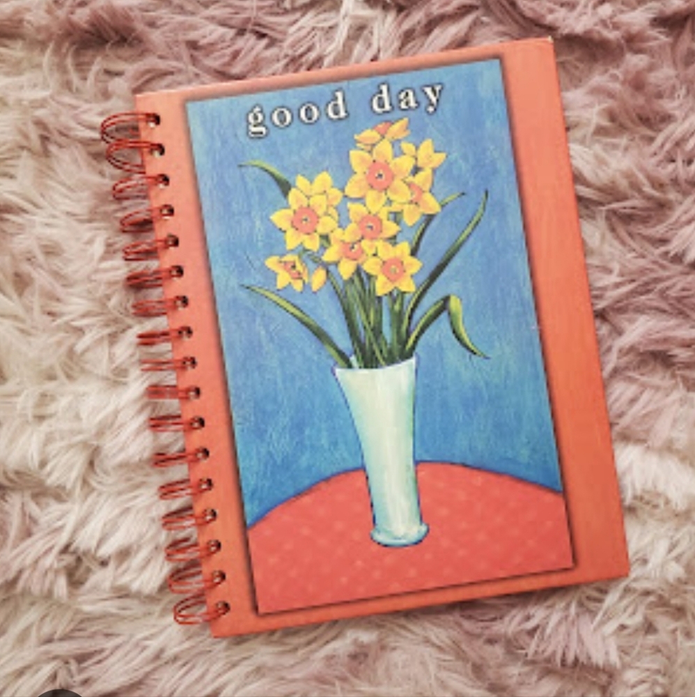 Orange Floral Spiral Notebook / Journal